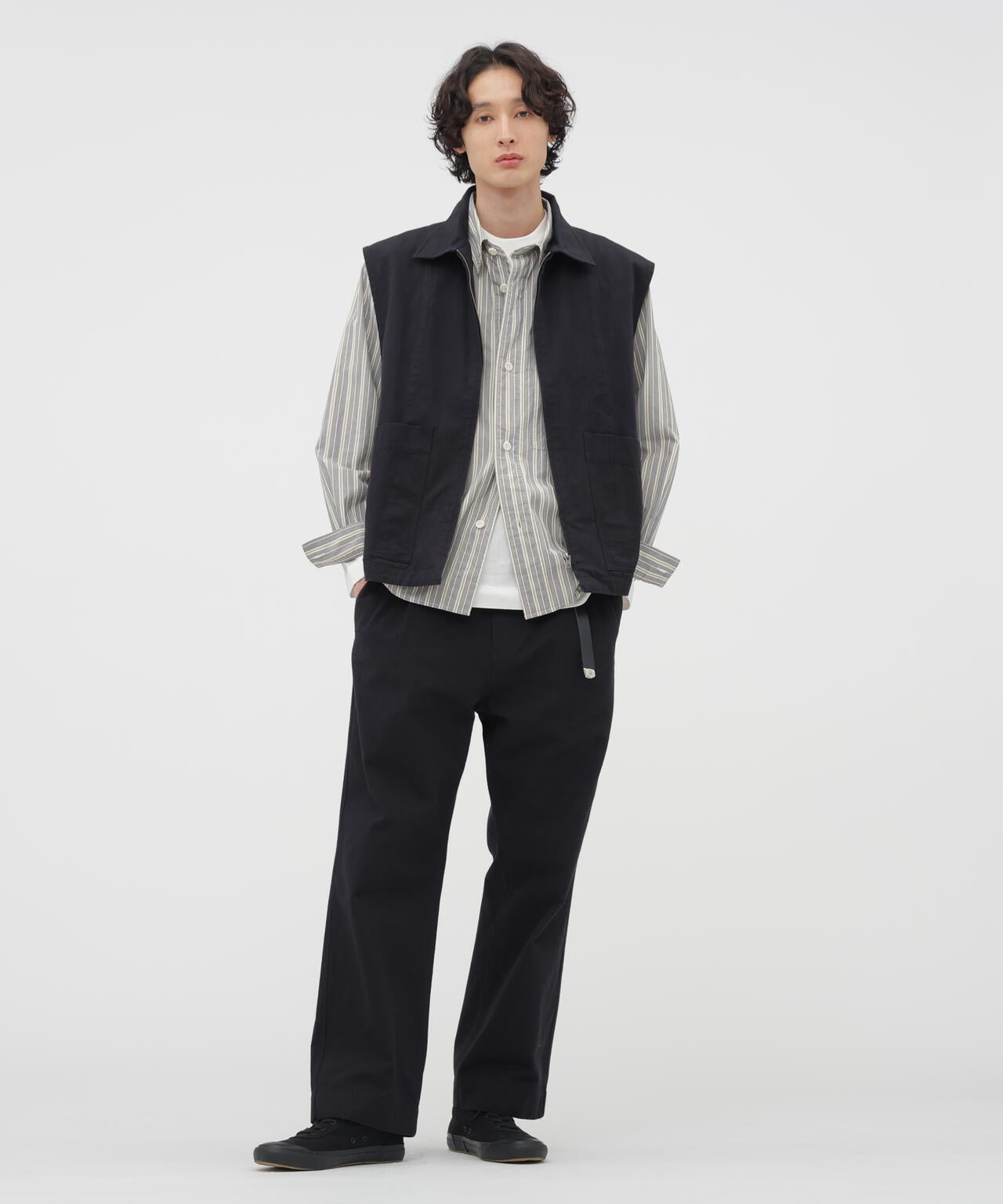 FADED COTTON TWILL TROUSERS
