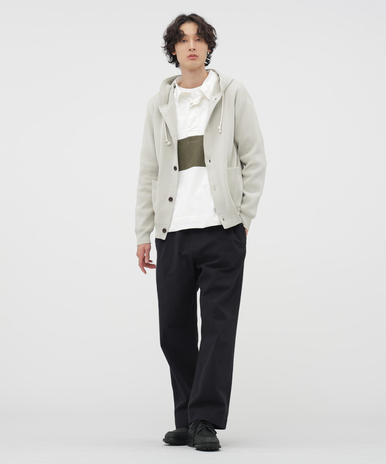 FADED COTTON TWILL TROUSERS
