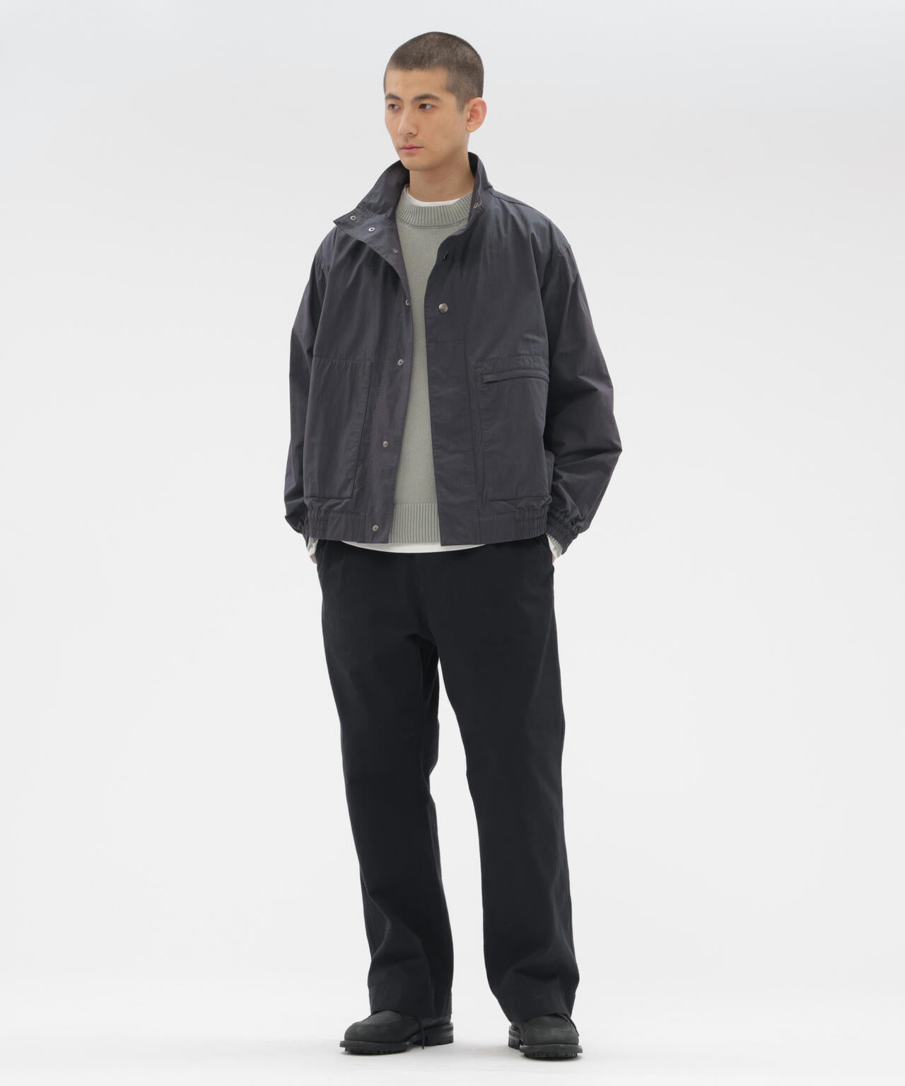 FADED COTTON TWILL TROUSERS