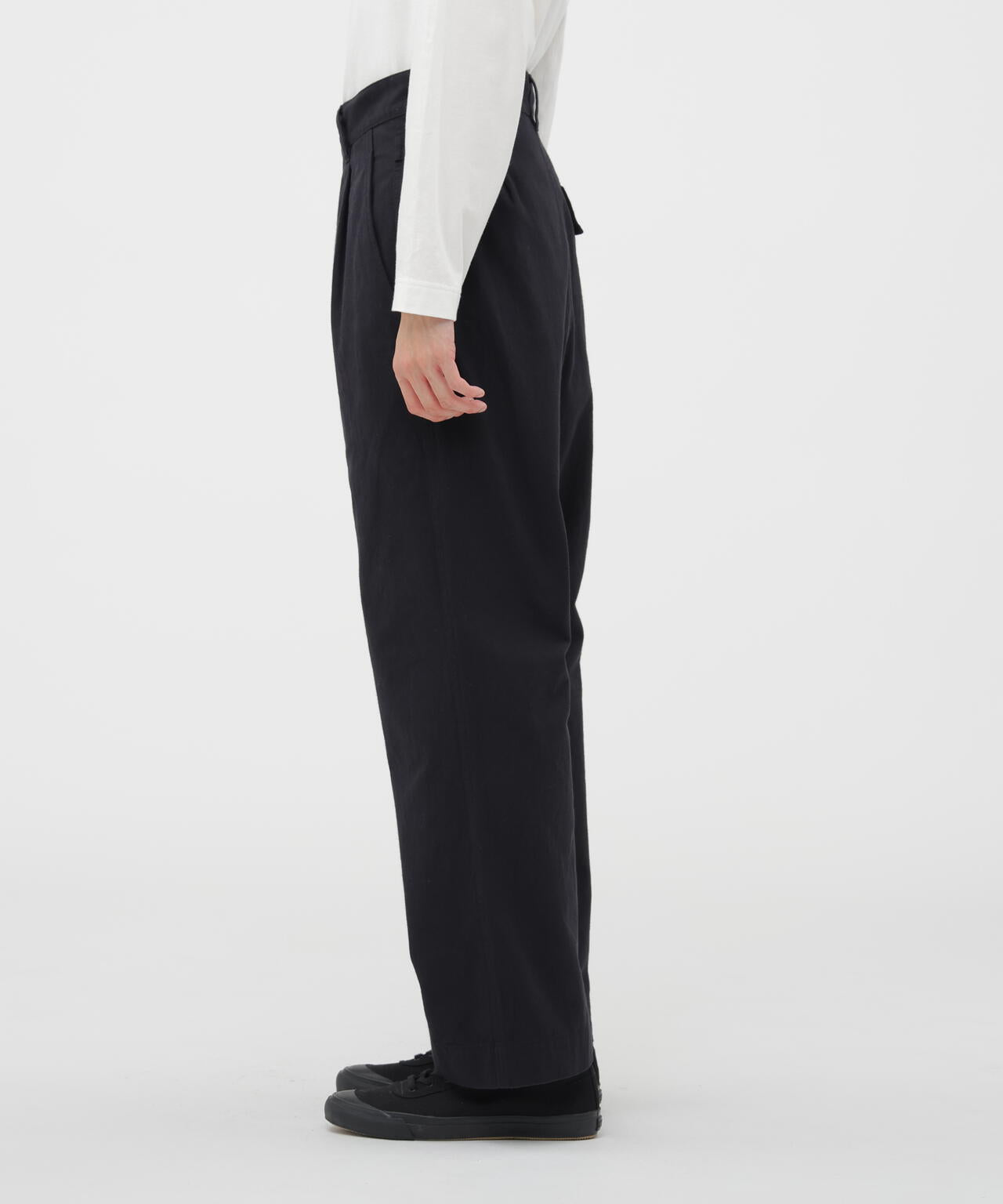 FADED COTTON TWILL TROUSERS