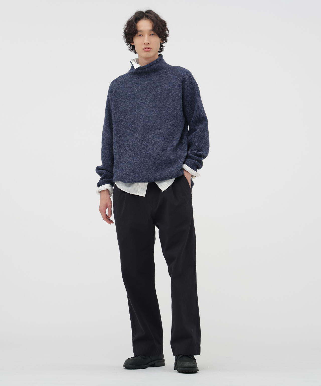 FADED COTTON TWILL TROUSERS