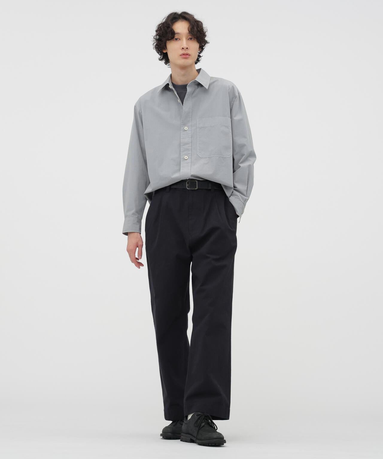 FADED COTTON TWILL TROUSERS
