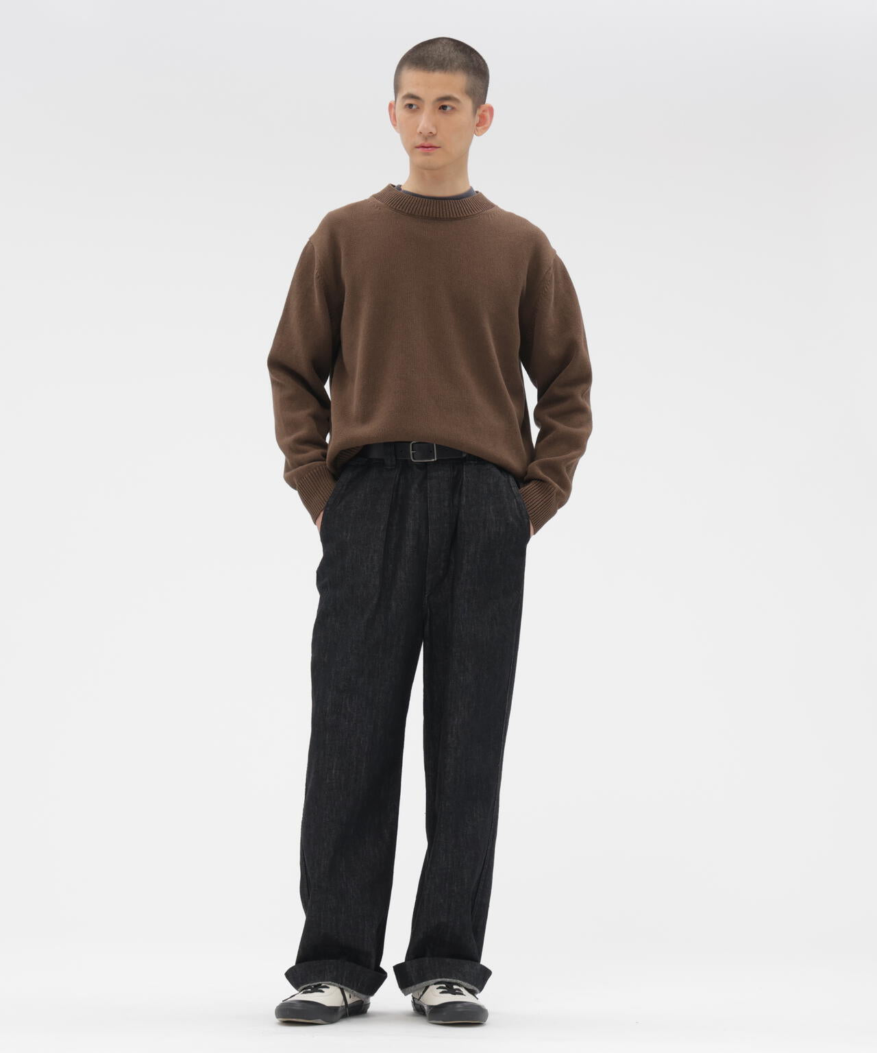 CANTON BLACK LIGHT DENIM TROUSERS