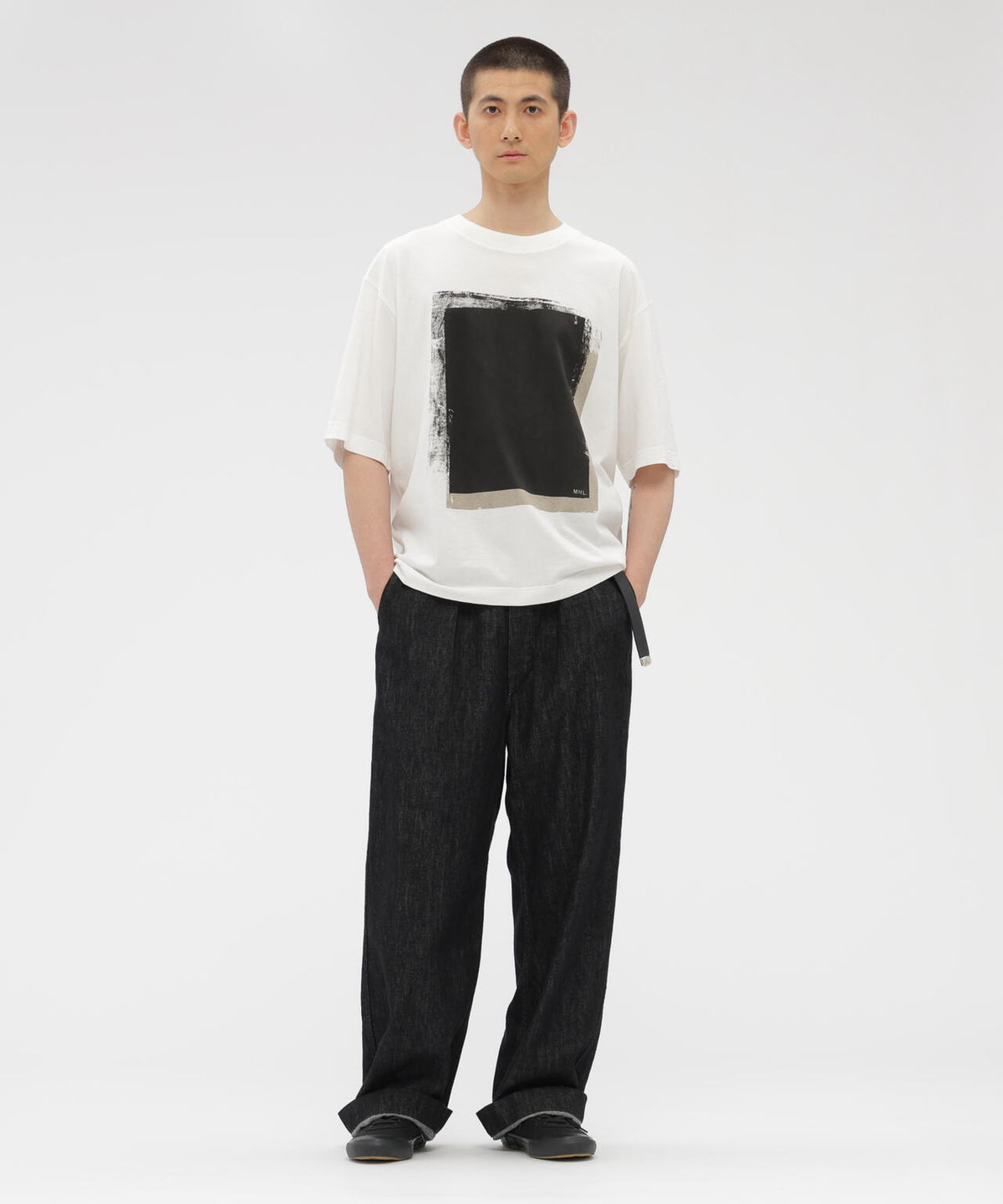 CANTON BLACK LIGHT DENIM TROUSERS