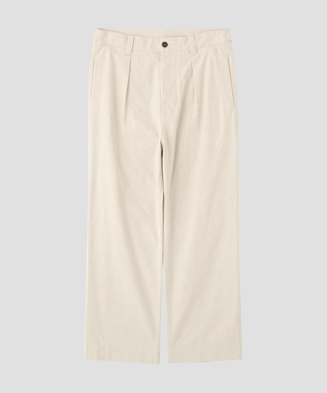 BELGIAN LINEN COTTON PLAINWEAVE TROUSERS