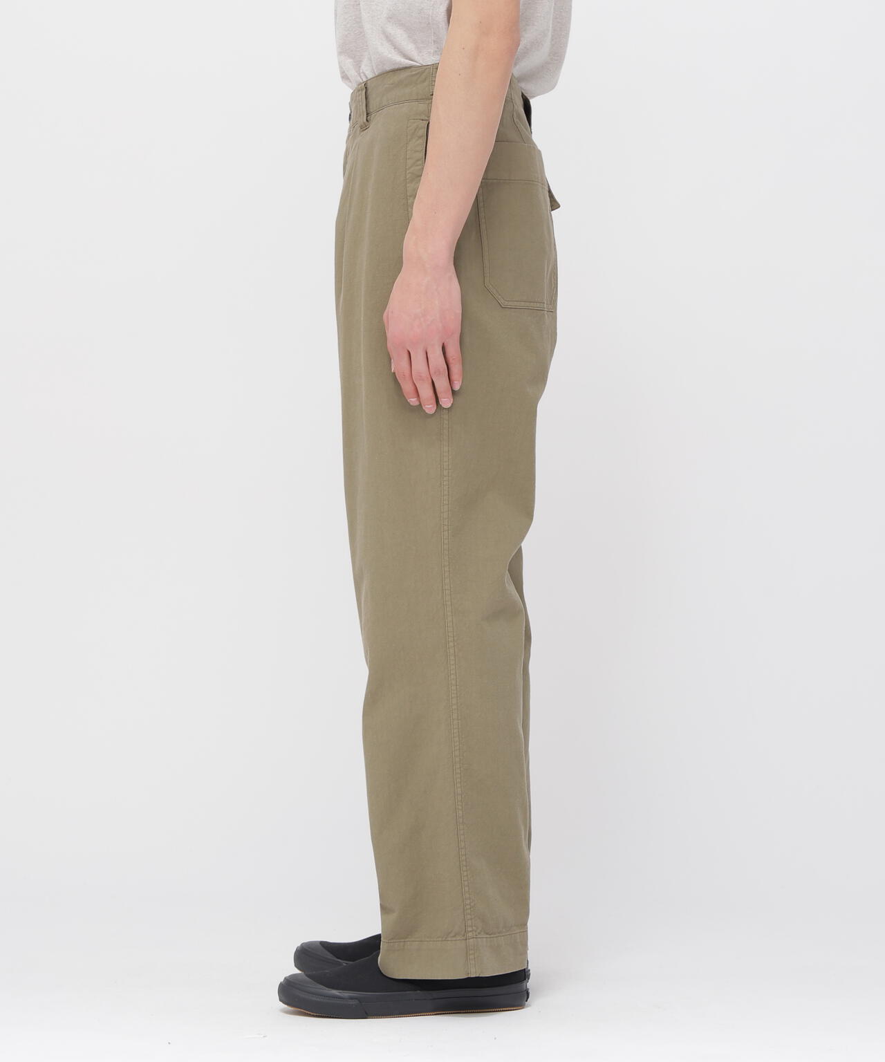 BELGIAN LINEN COTTON PLAINWEAVE TROUSERS