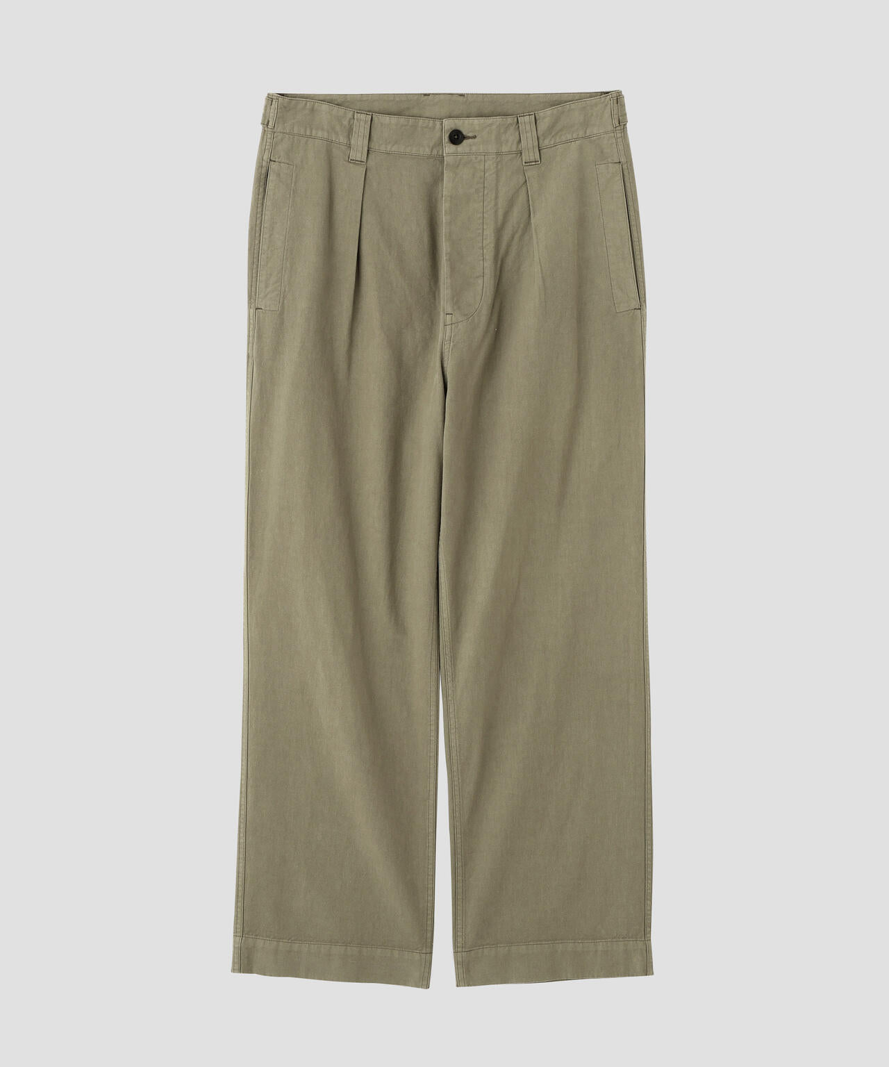 BELGIAN LINEN COTTON PLAINWEAVE TROUSERS