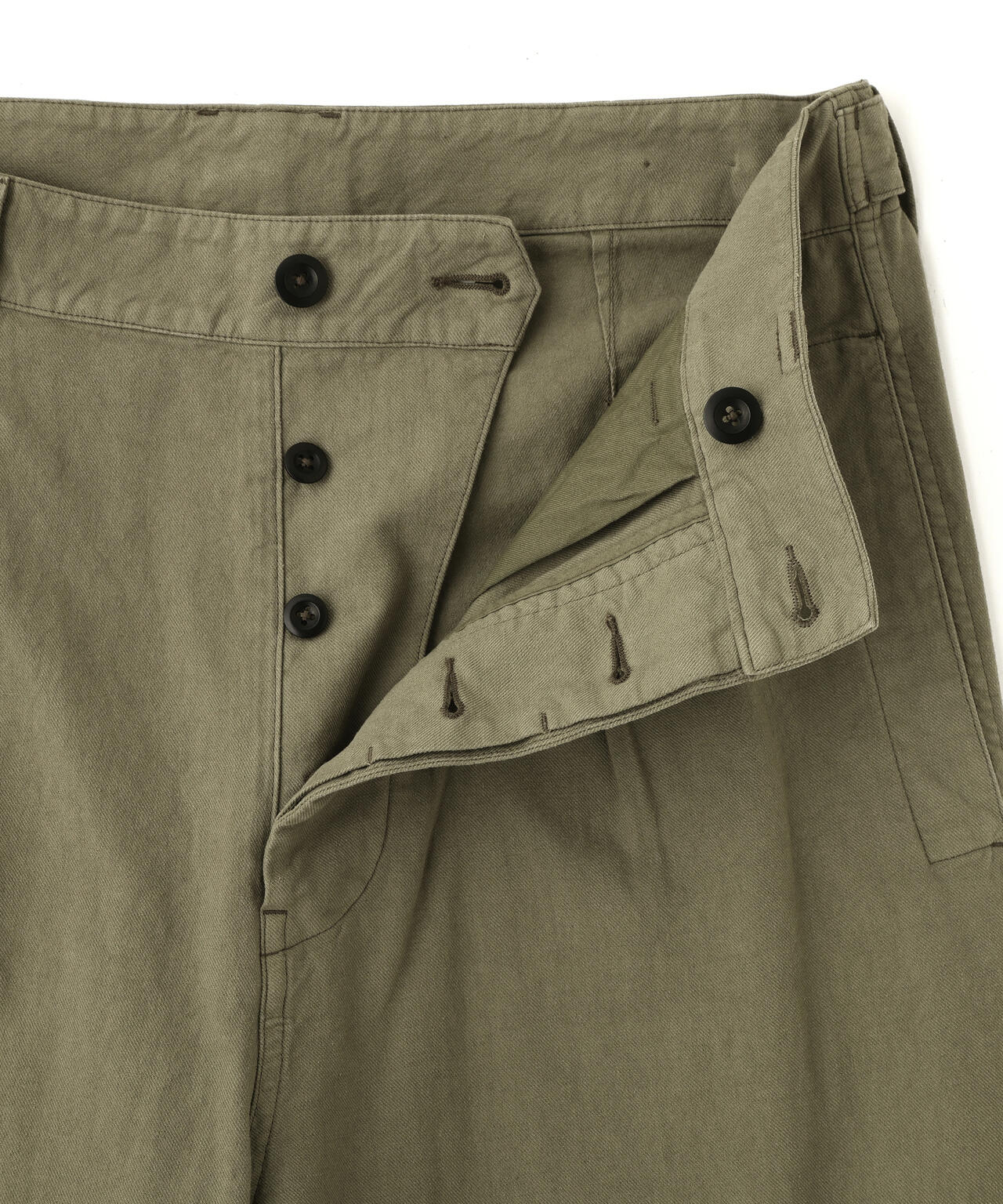 BELGIAN LINEN COTTON PLAINWEAVE TROUSERS