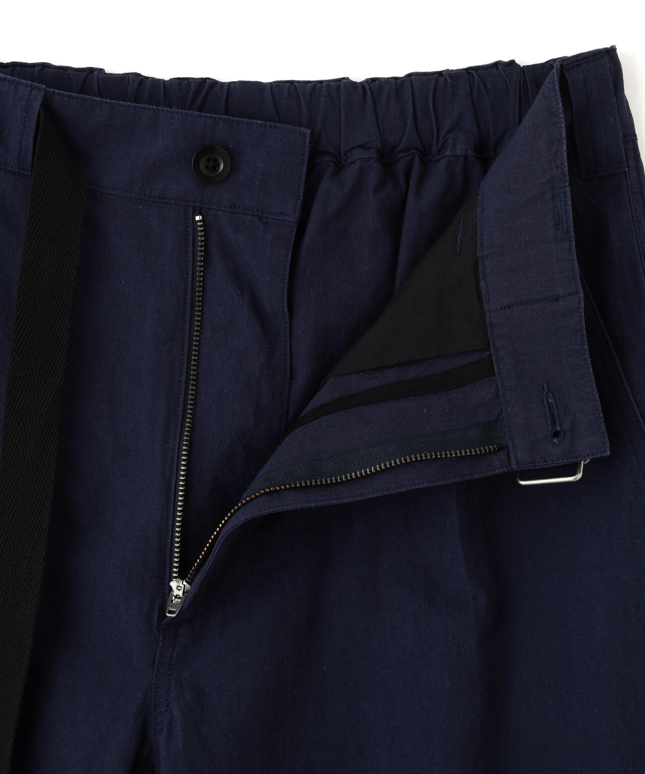 CRISP COTTON CHAMBRAY TROUSERS