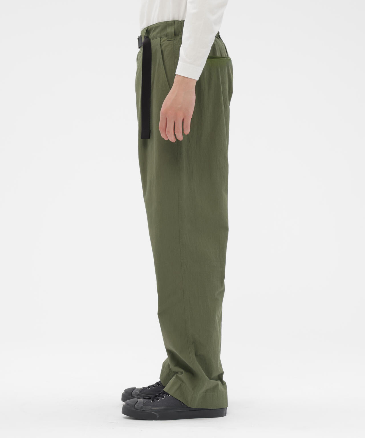 CRISP COTTON CHAMBRAY TROUSERS