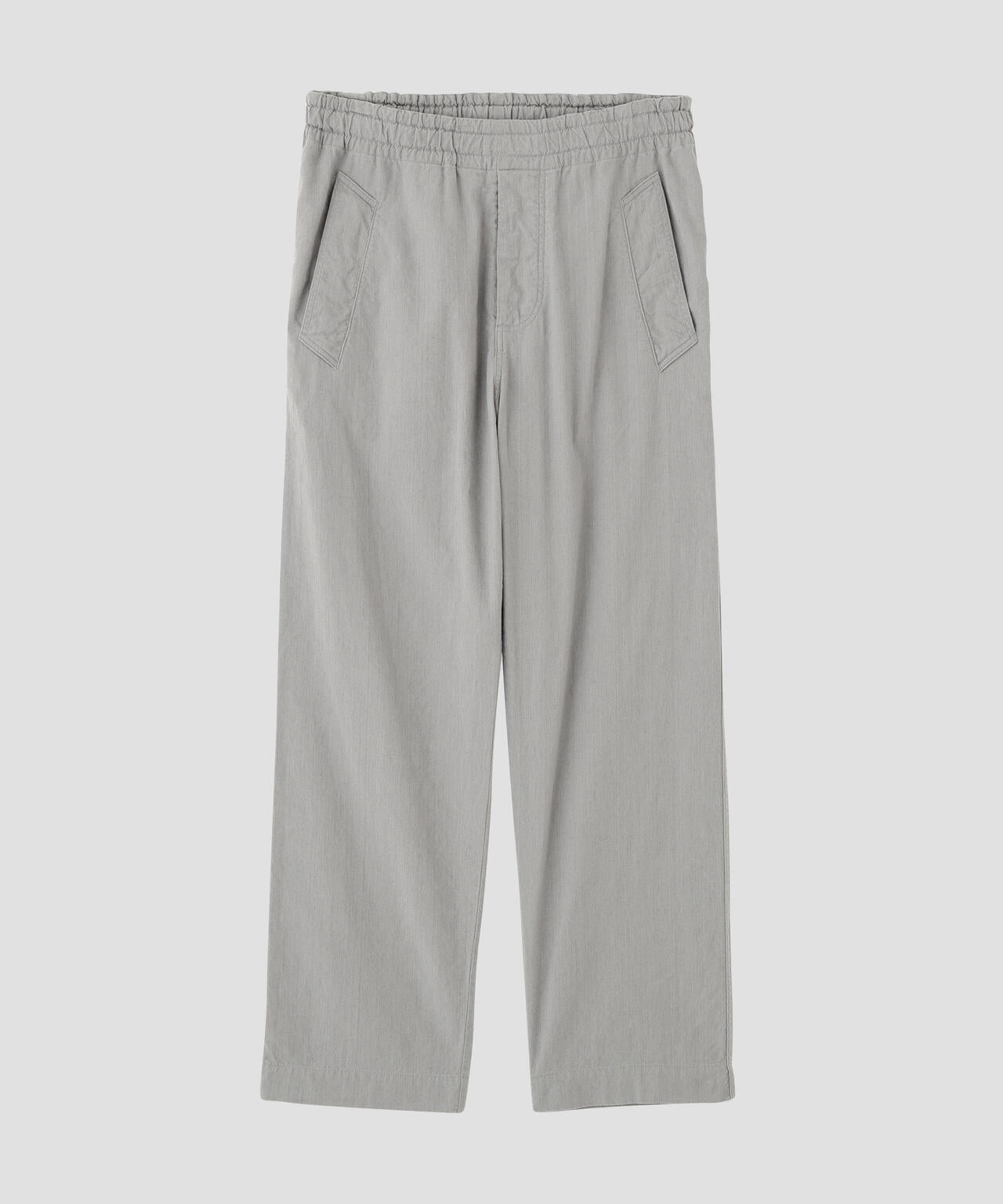 FADED LINEN COTTON PLAINWEAVE TROUSERS