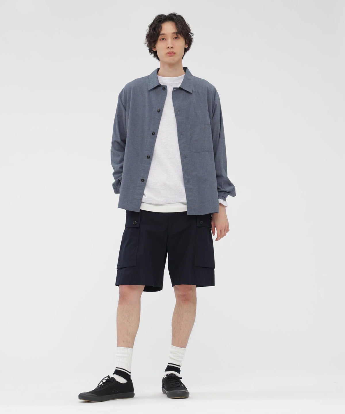 WASHED COTTON NYLON RIPSTOP TROUSERS