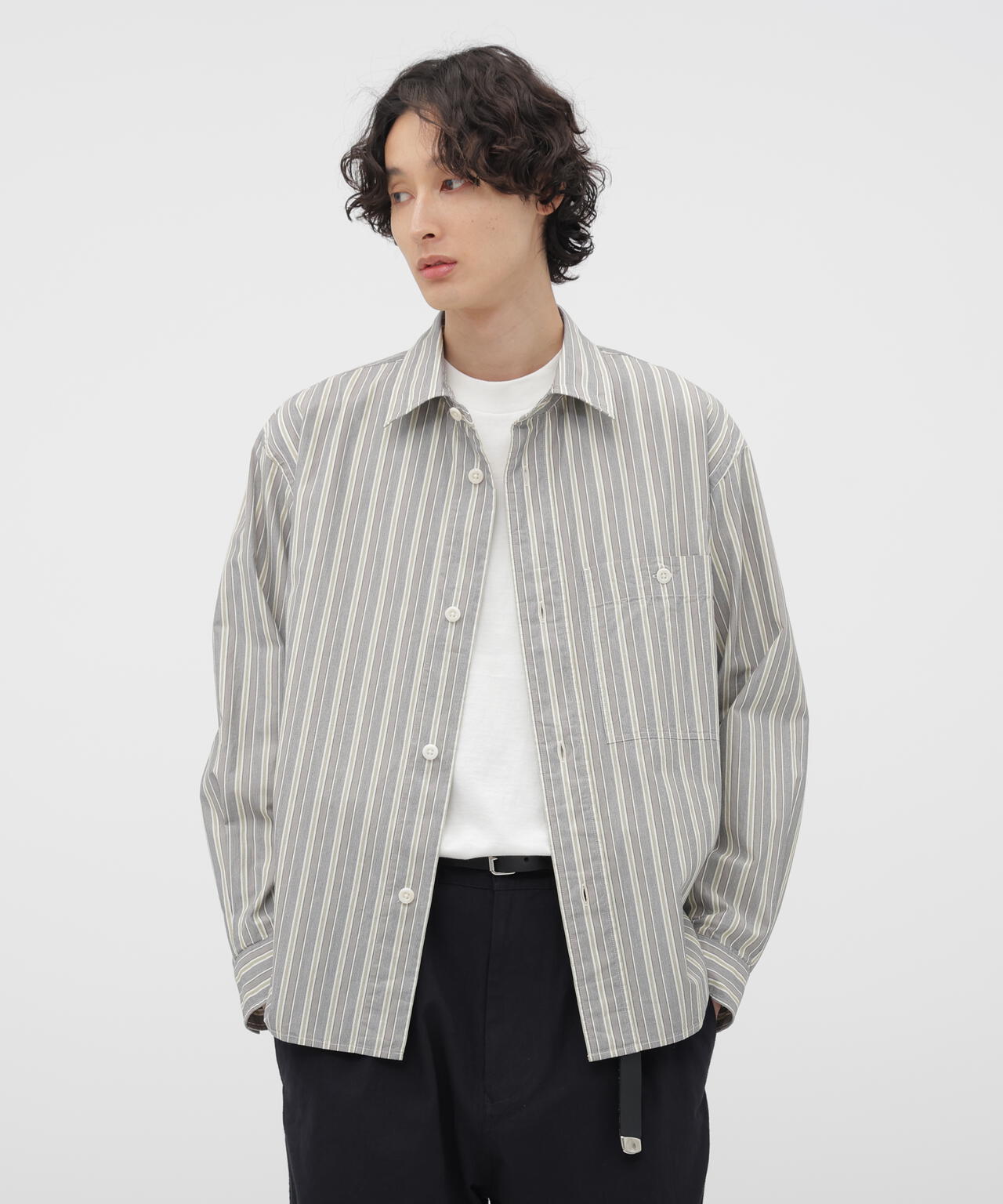 PYJAMA STRIPE COTTON SHIRT
