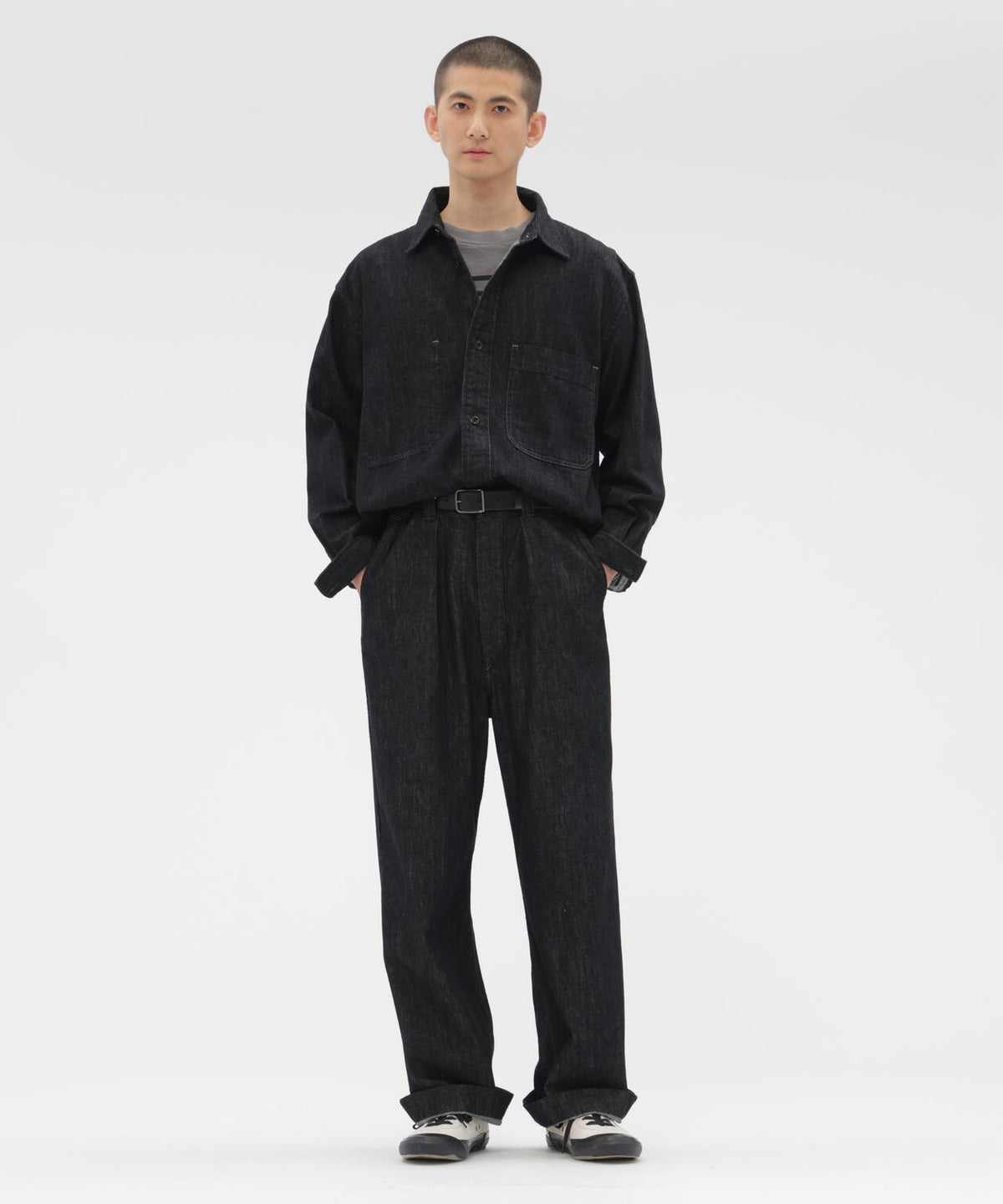 CANTON BLACK LIGHT DENIM SHIRT
