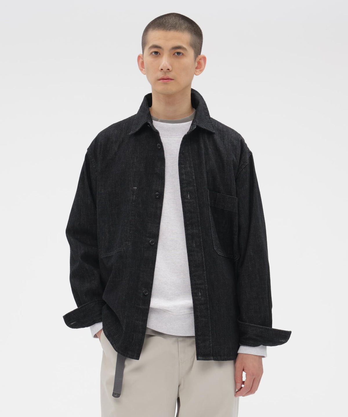 CANTON BLACK LIGHT DENIM SHIRT