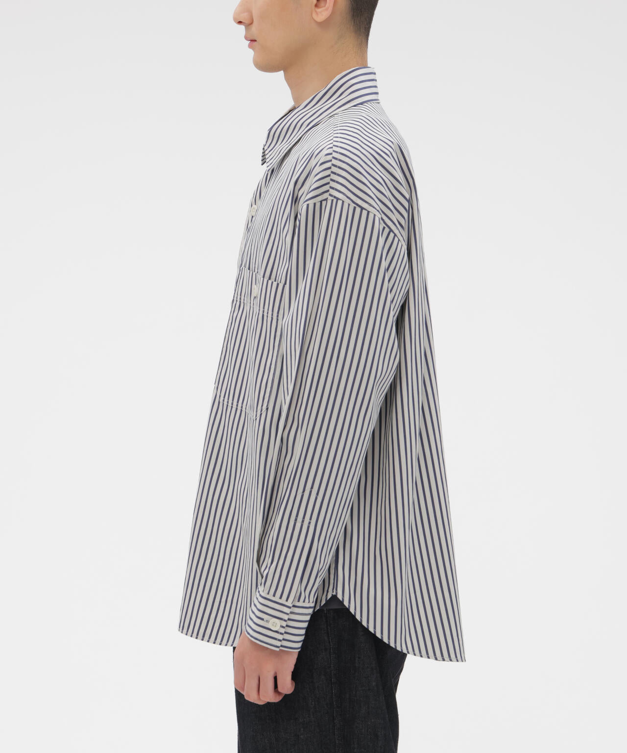 VINTAGE COMPACT COTTON STRIPE SHIRT
