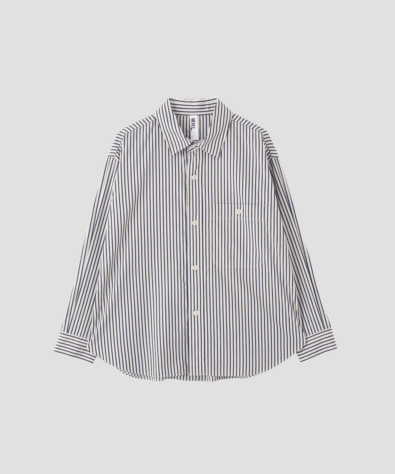 VINTAGE COMPACT COTTON STRIPE SHIRT