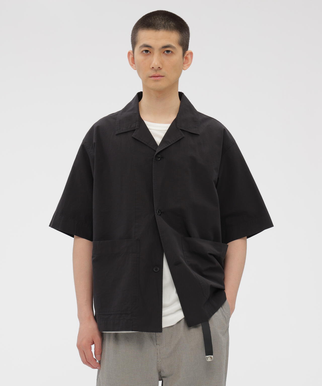 SANDED COTTON LINEN SHIRT