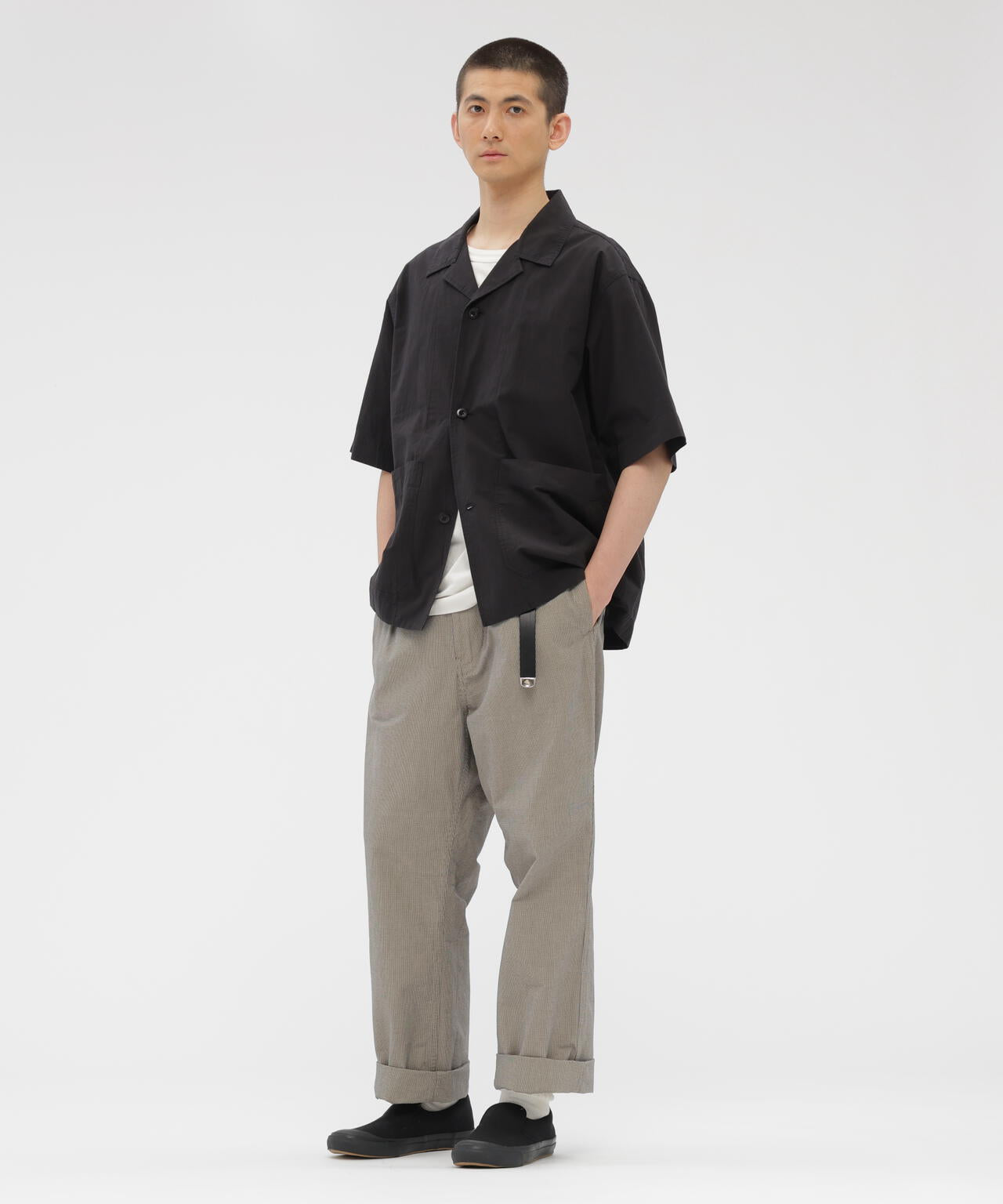 SANDED COTTON LINEN SHIRT