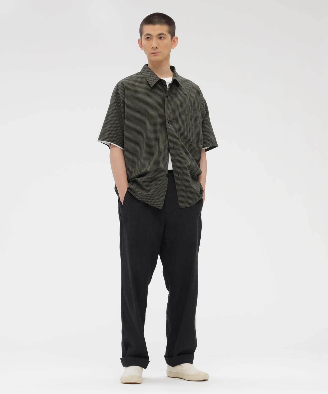 YARN DYED COTTON VOILE SHIRT