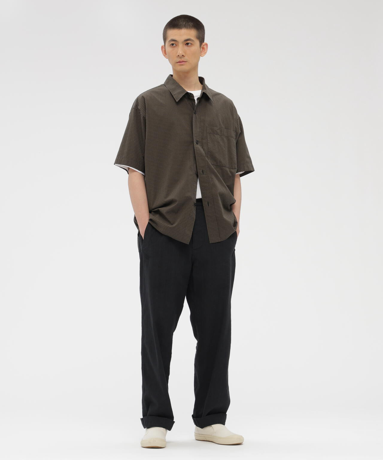 YARN DYED COTTON VOILE SHIRT