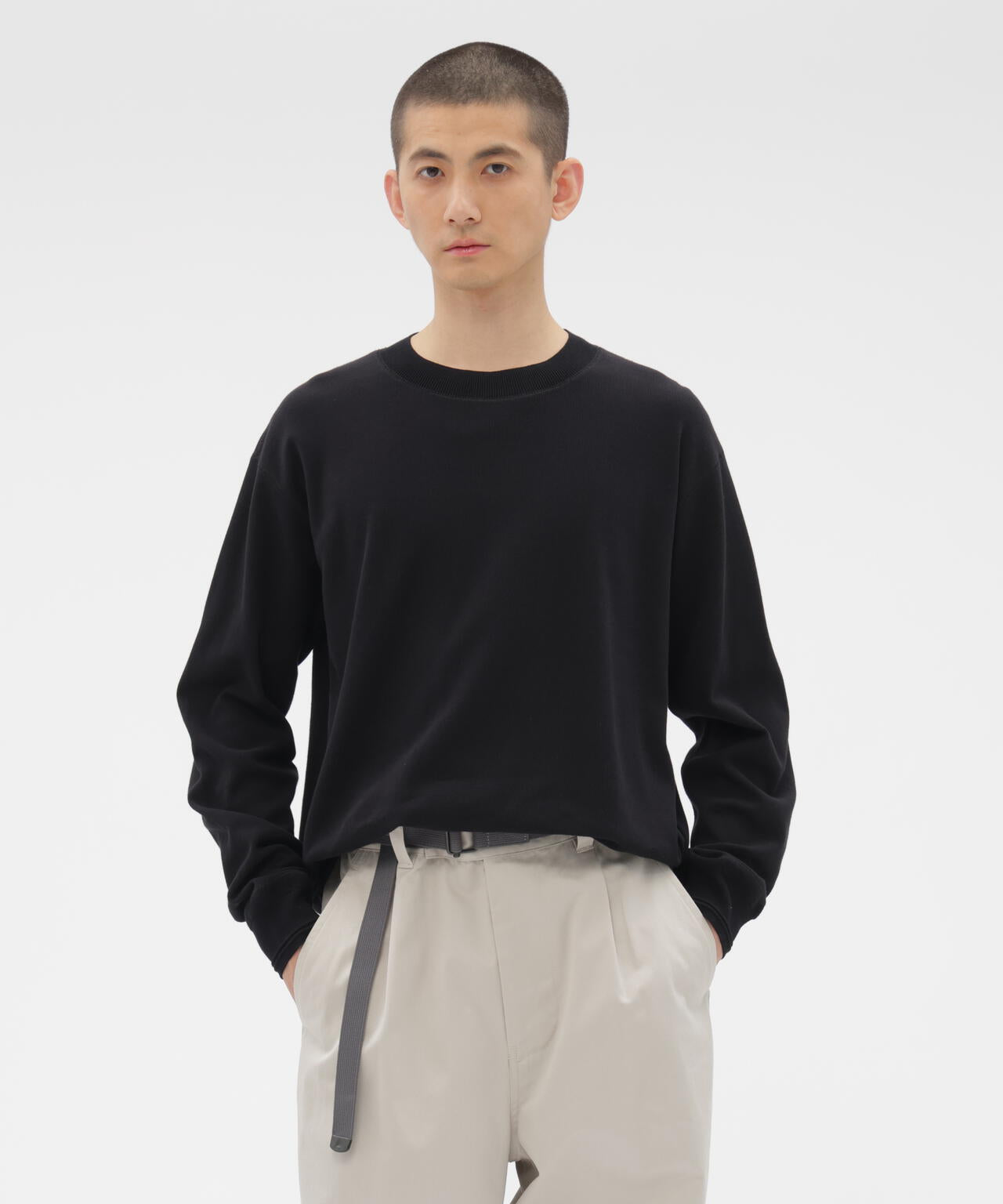 FINE COTTON RIB JERSEY TOP