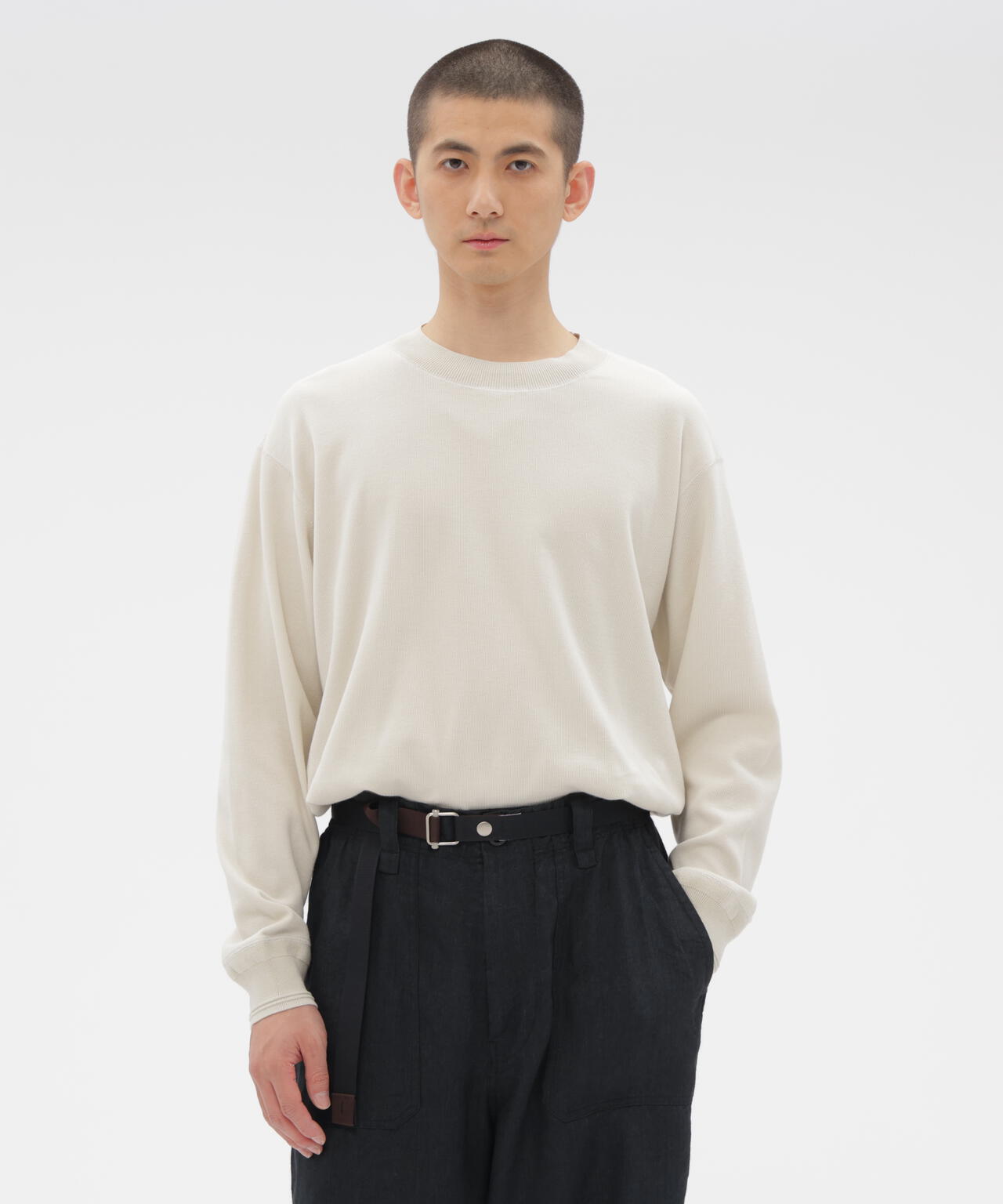 FINE COTTON RIB JERSEY TOP