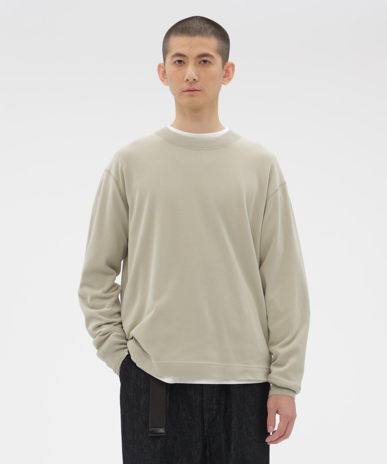 FINE COTTON RIB JERSEY TOP