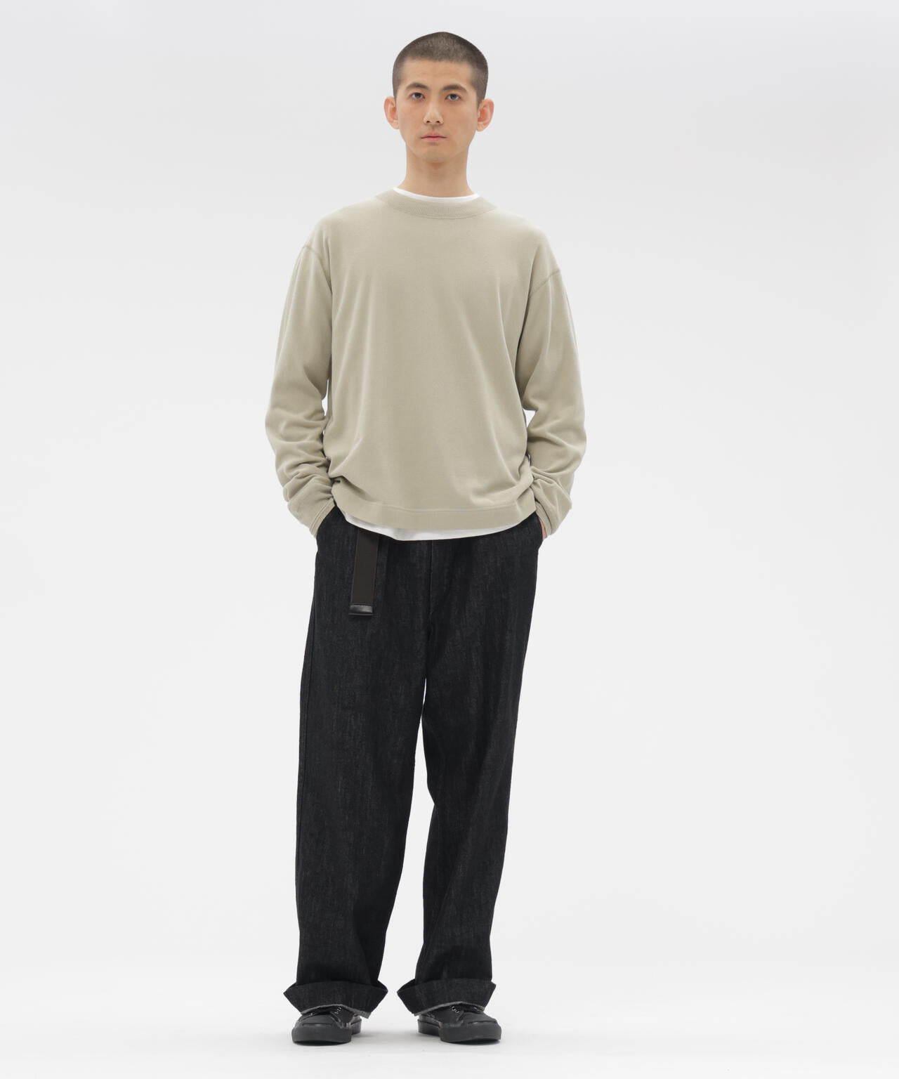 FINE COTTON RIB JERSEY TOP
