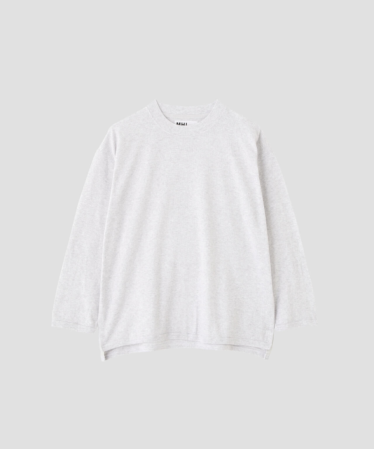 COTTON JERSEY MESH TOP