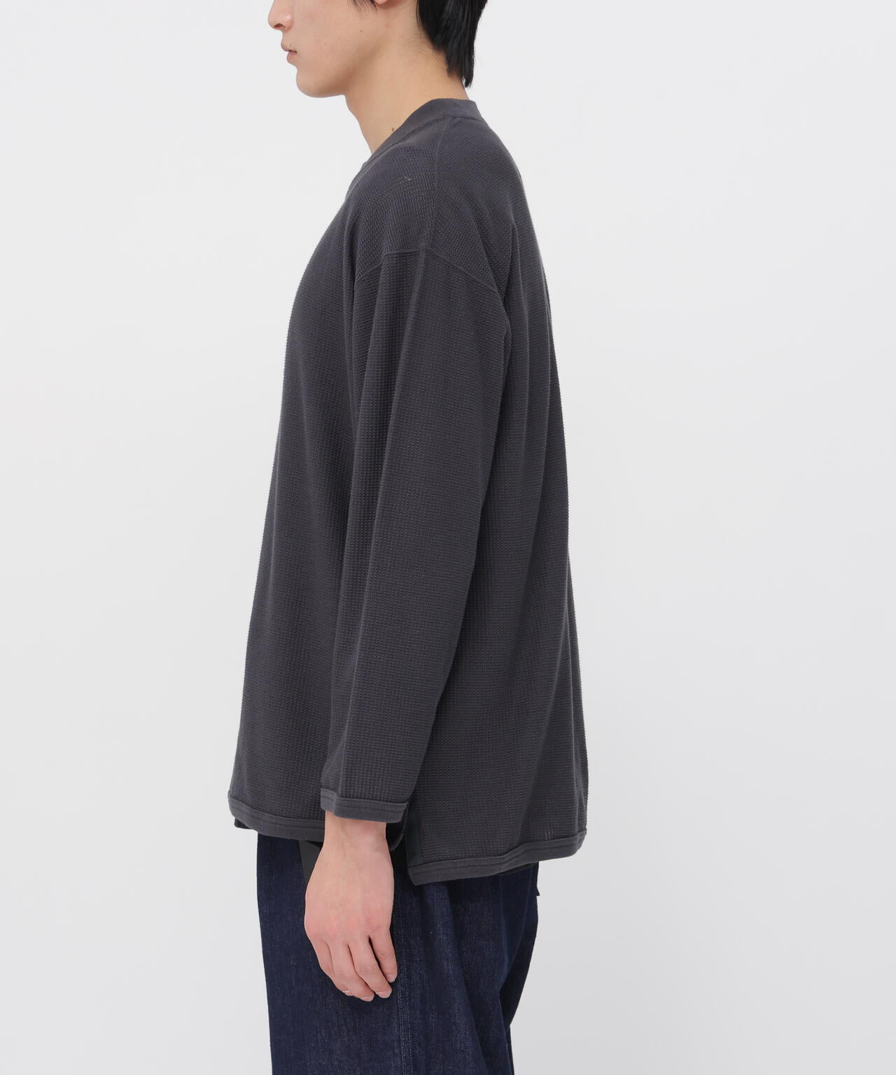 COTTON JERSEY MESH TOP