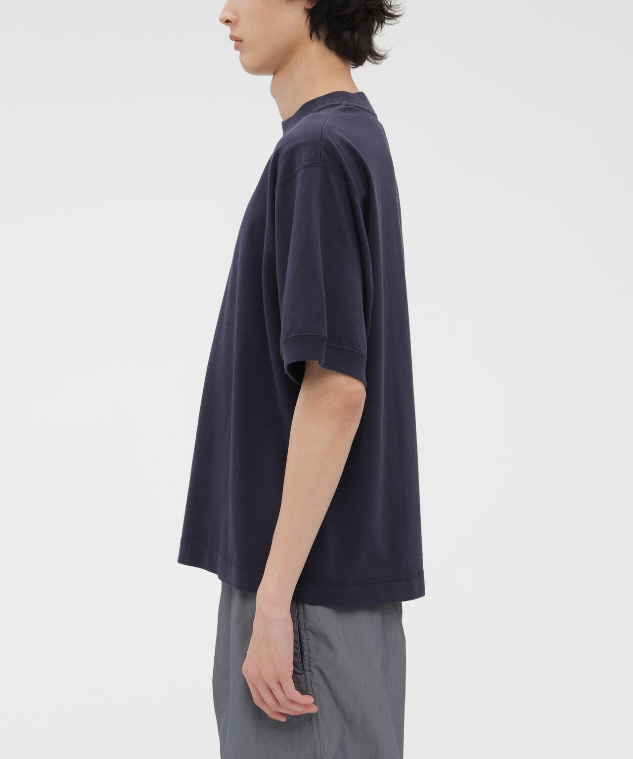 GARMENT DYED TOUGH COTTON LINEN JERSEY TOP