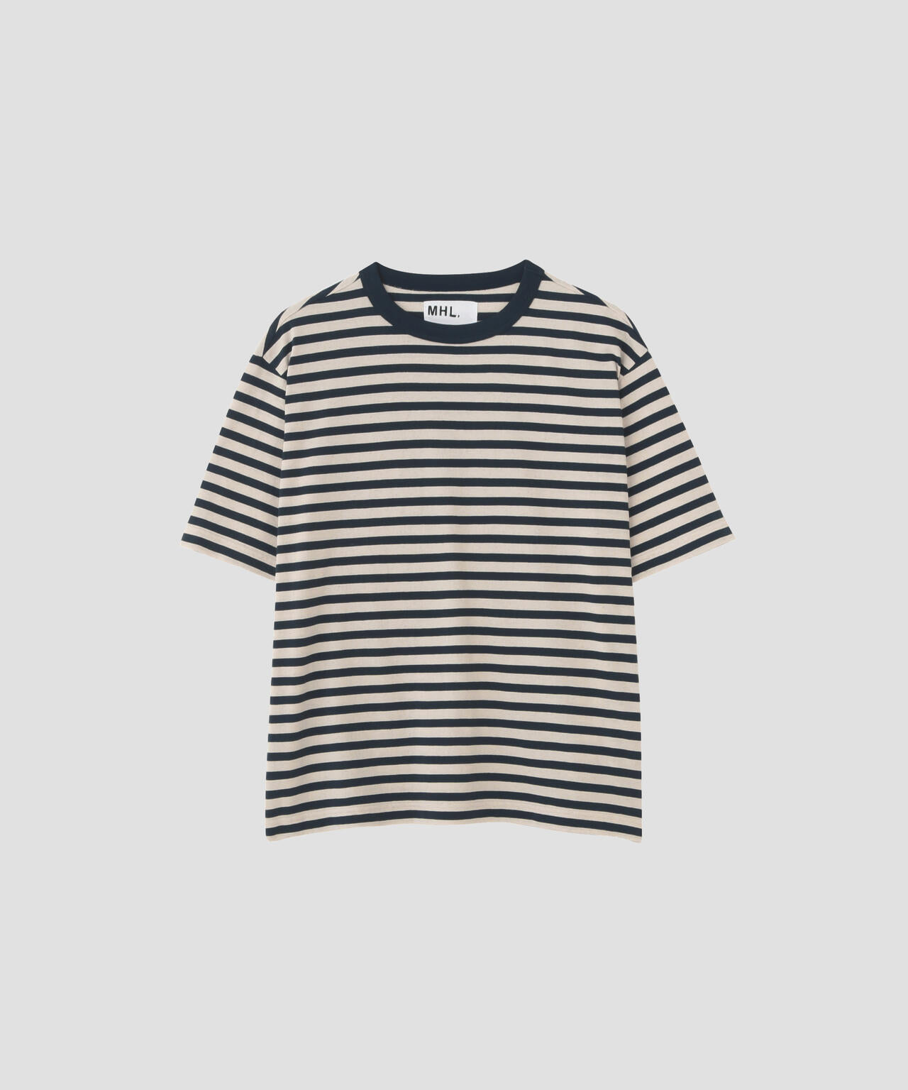 COTTON LINEN STRIPE JERSEY TOP