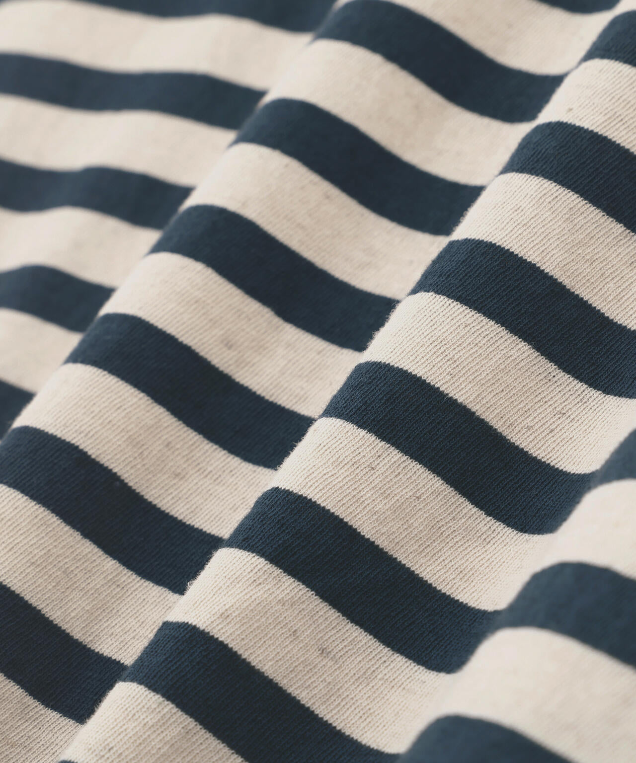 COTTON LINEN STRIPE JERSEY TOP