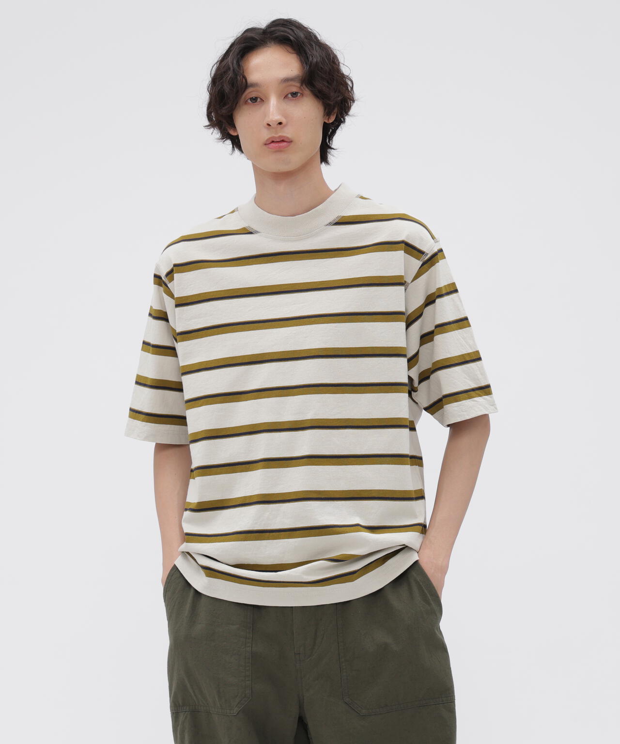 OUTLINE STRIPE JERSEY TOP