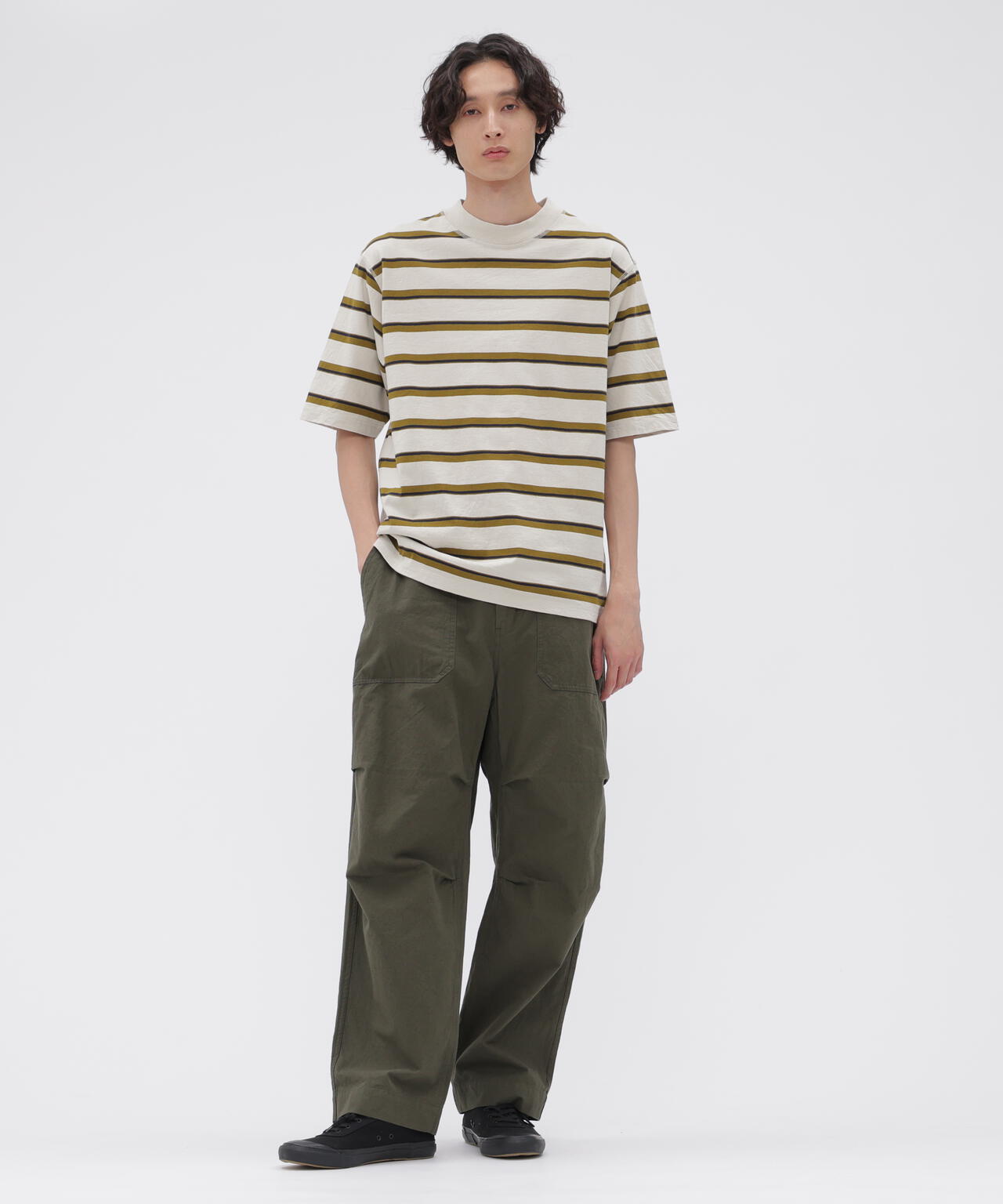 OUTLINE STRIPE JERSEY TOP