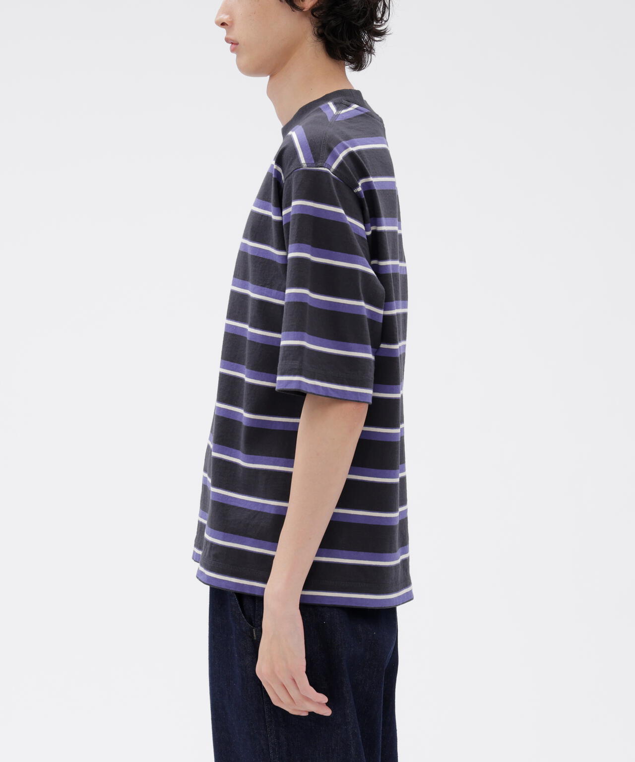 OUTLINE STRIPE JERSEY TOP