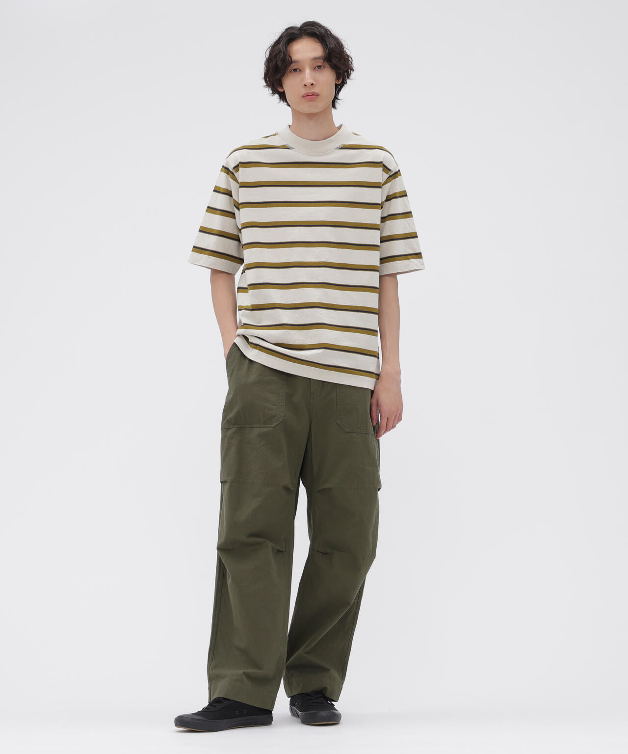 COTTON LINEN TINY RIPSTOP TROUSERS