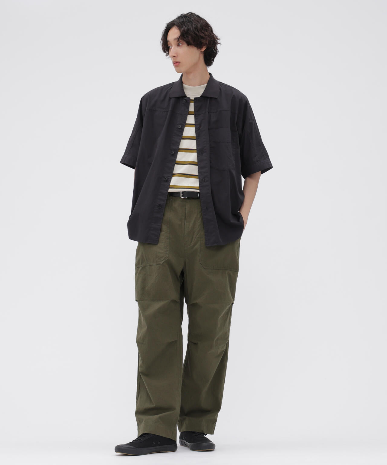 COTTON LINEN TINY RIPSTOP TROUSERS