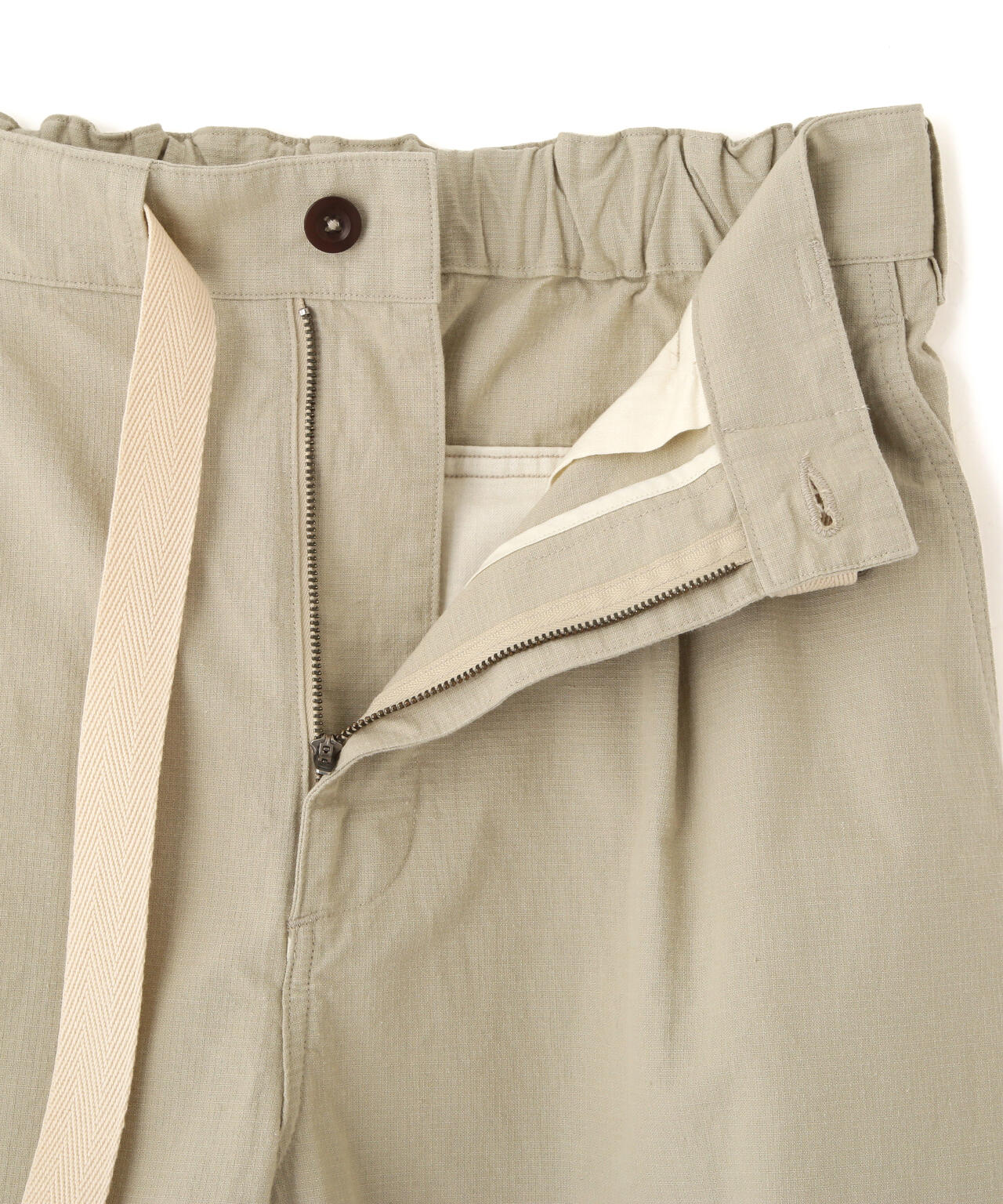 COTTON LINEN TINY RIPSTOP TROUSERS