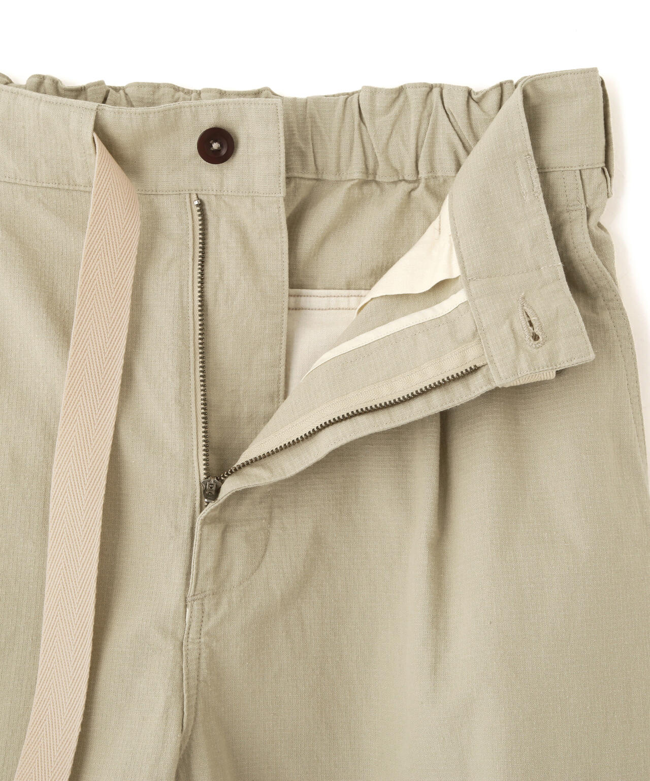 COTTON LINEN TINY RIPSTOP TROUSERS