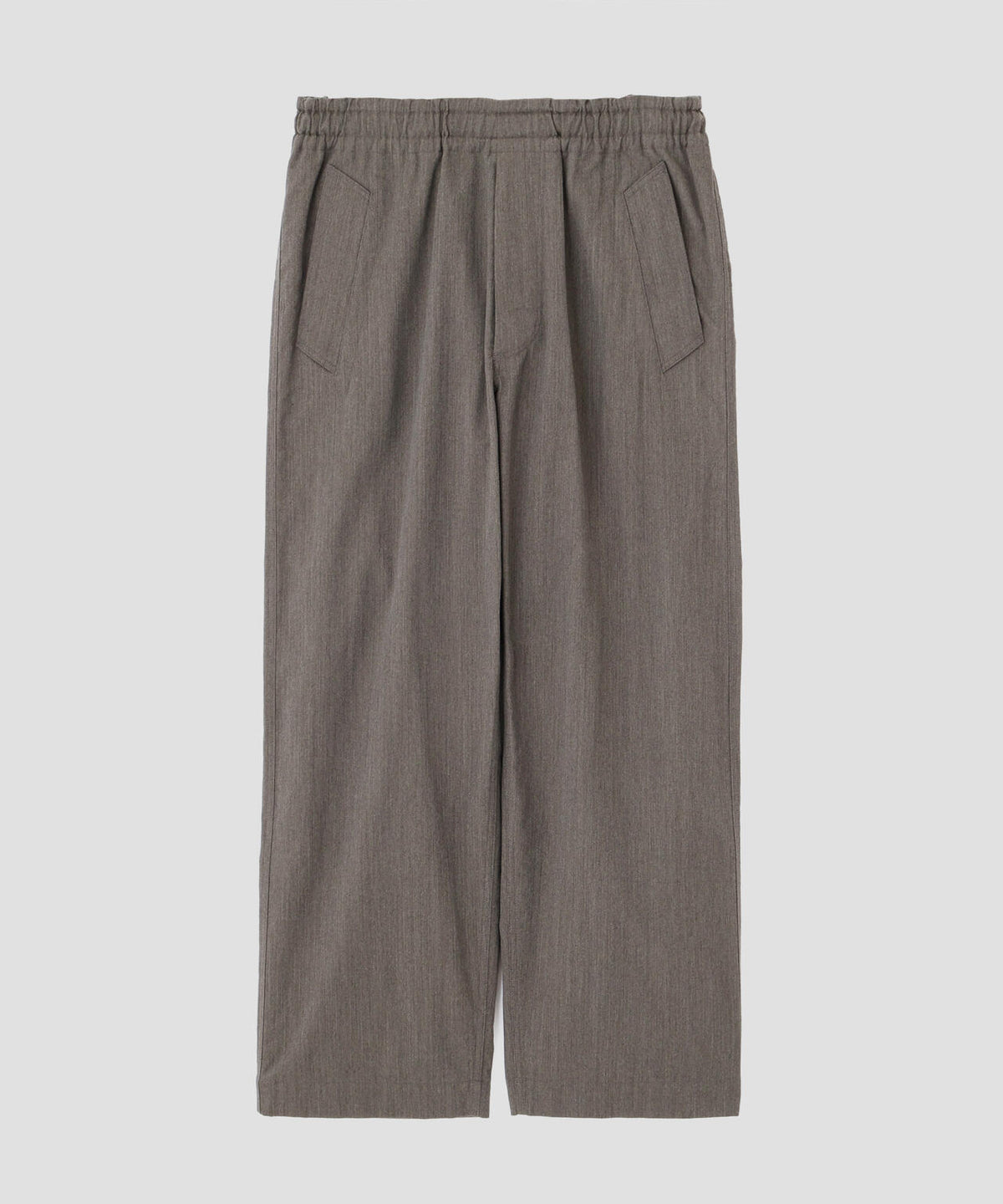 WOOL COTTON TWILL TROUSERS
