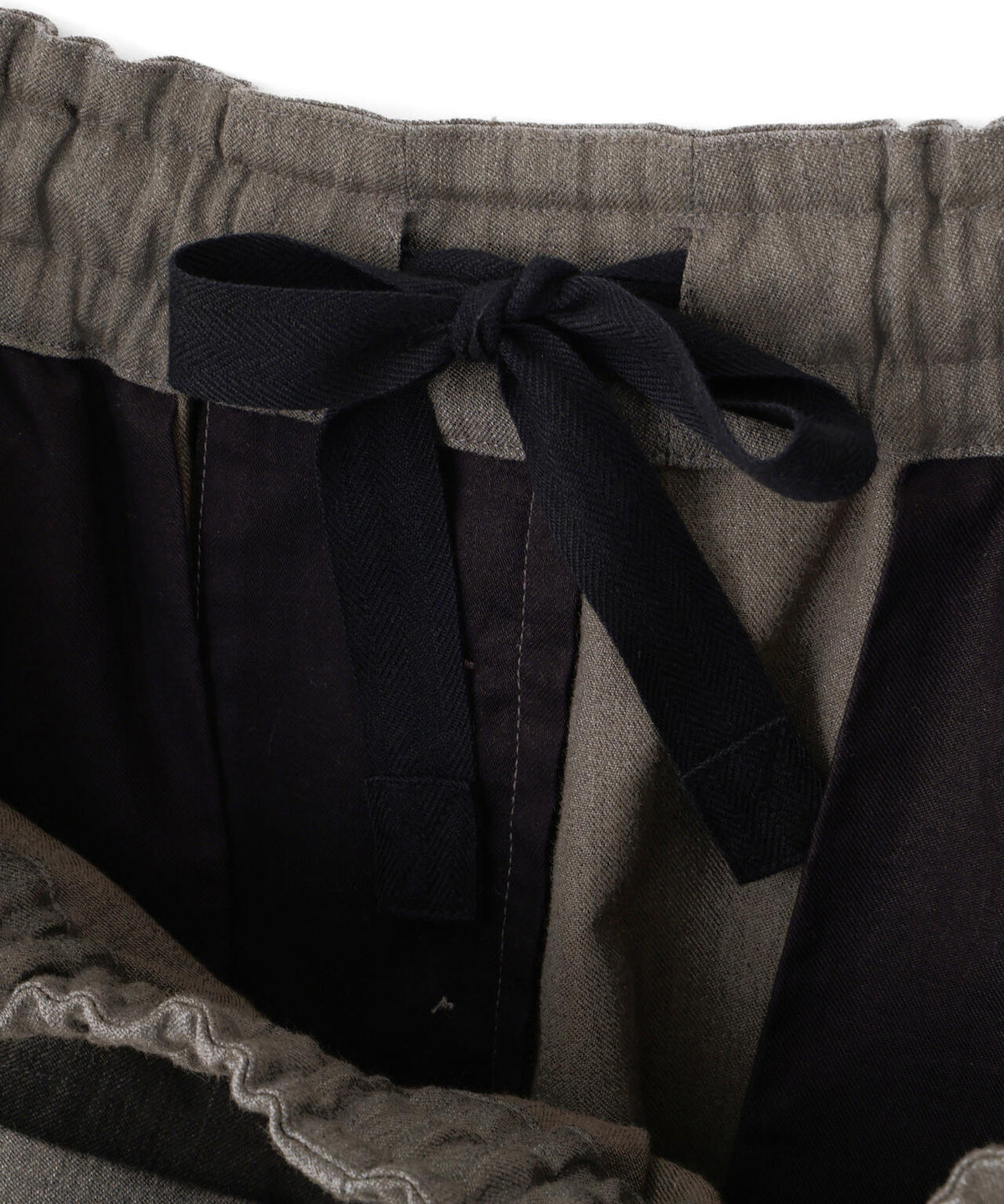 WOOL COTTON TWILL TROUSERS