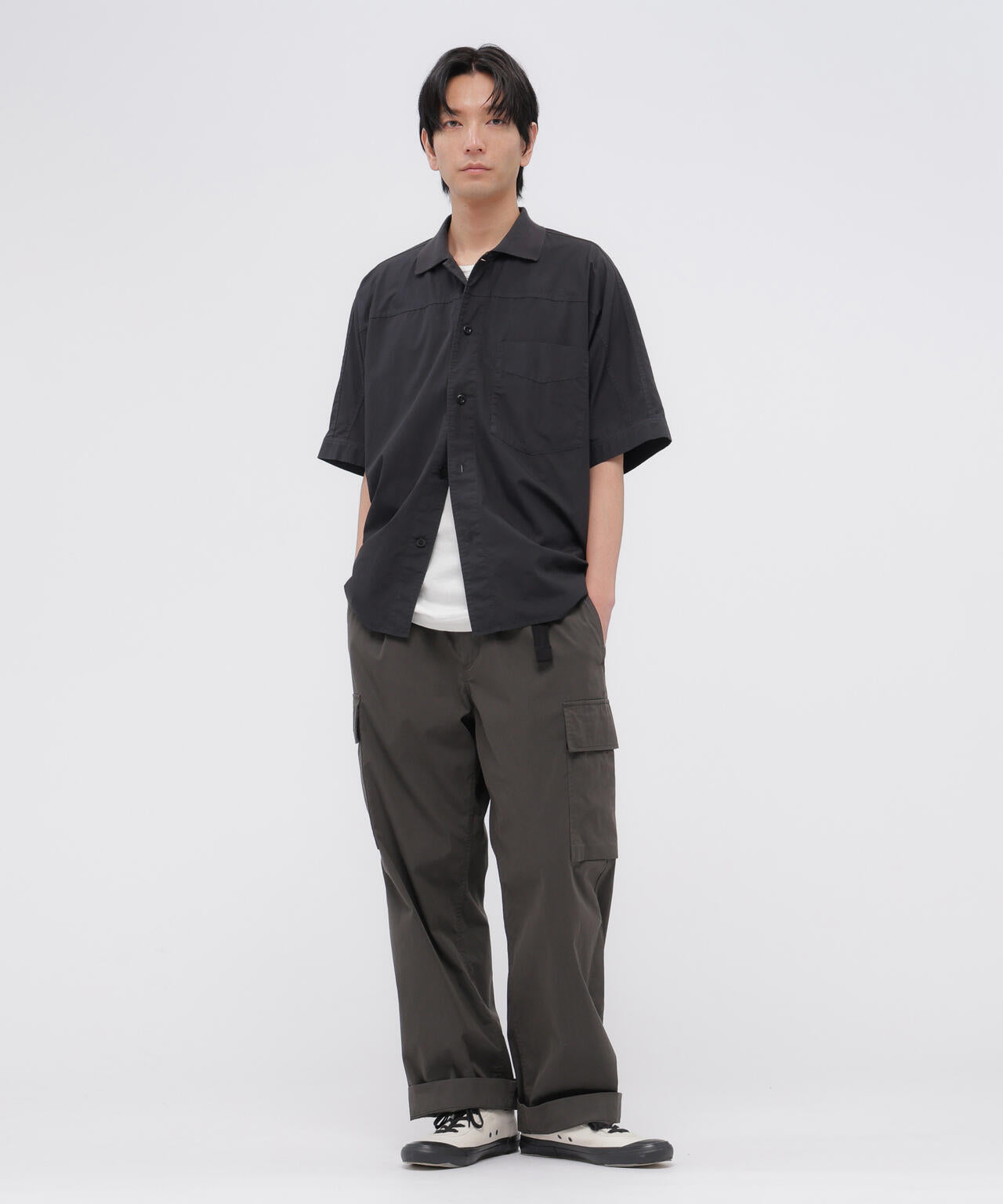 GARMENT DYED COTTON POPLIN SHIRT