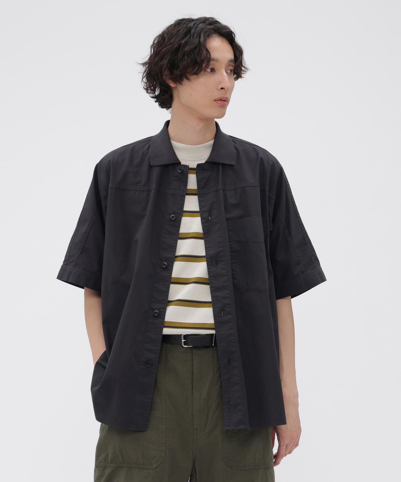 GARMENT DYED COTTON POPLIN SHIRT