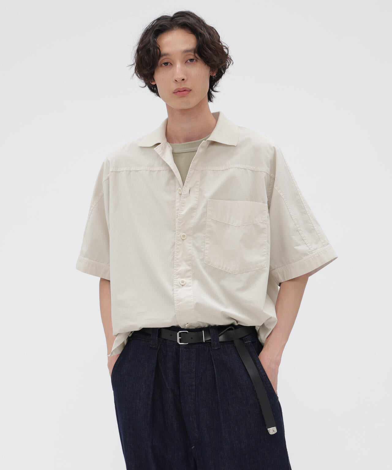 GARMENT DYED COTTON POPLIN SHIRT