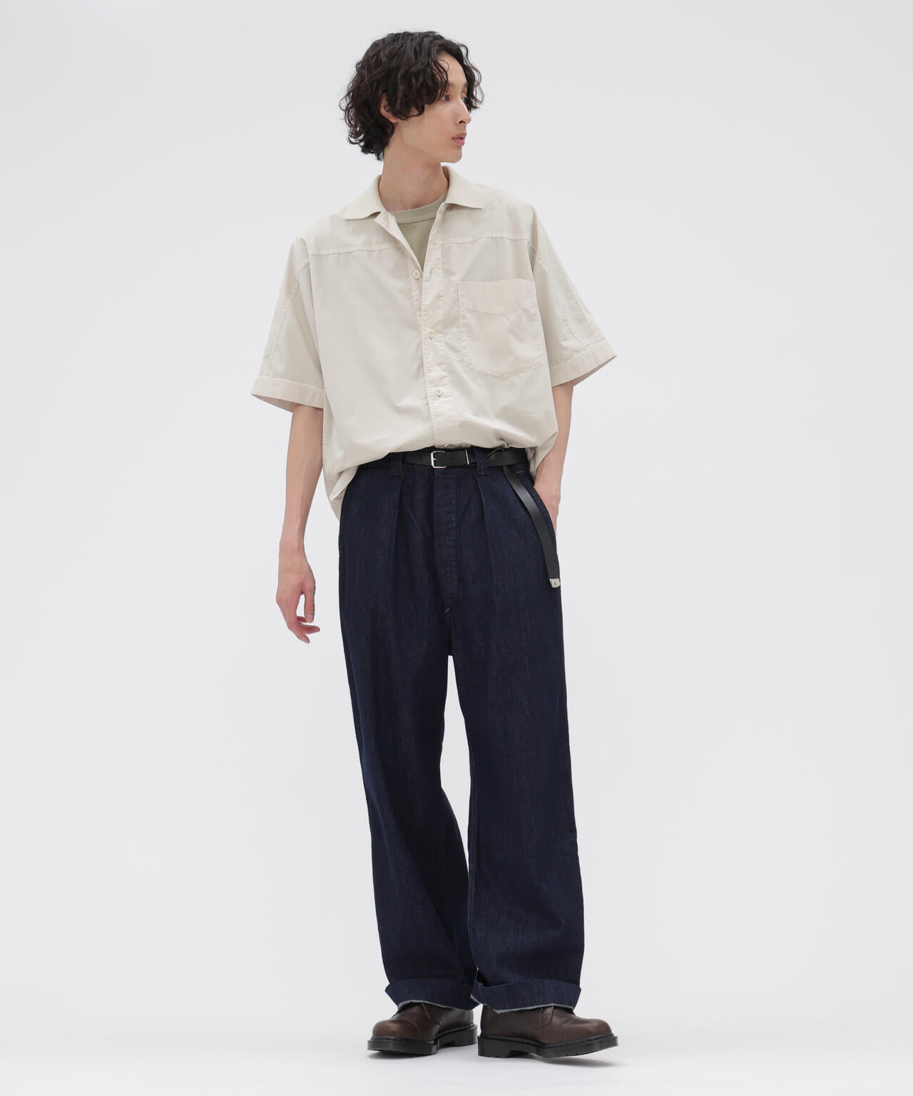 GARMENT DYED COTTON POPLIN SHIRT
