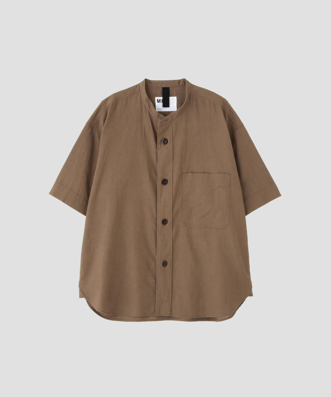 SURFACE DYED COTTON LINEN SHIRT