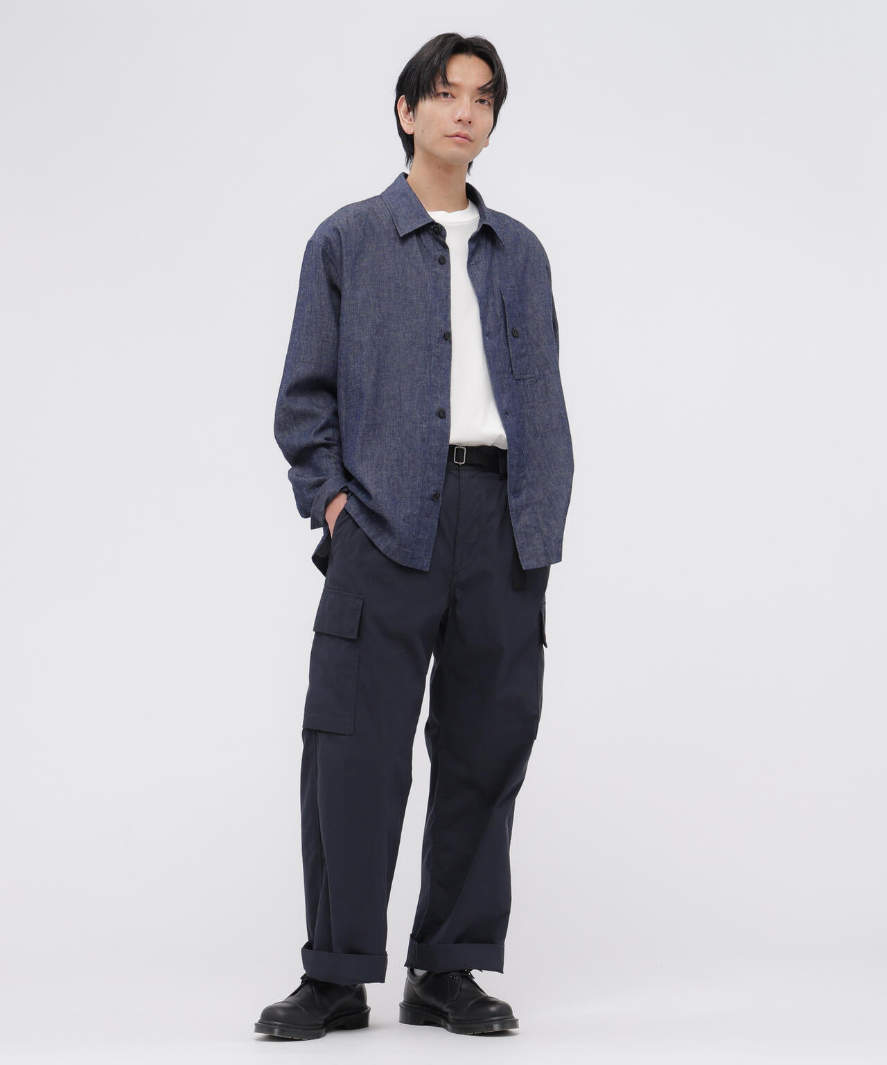 COTTON LINEN DENIM SHIRT