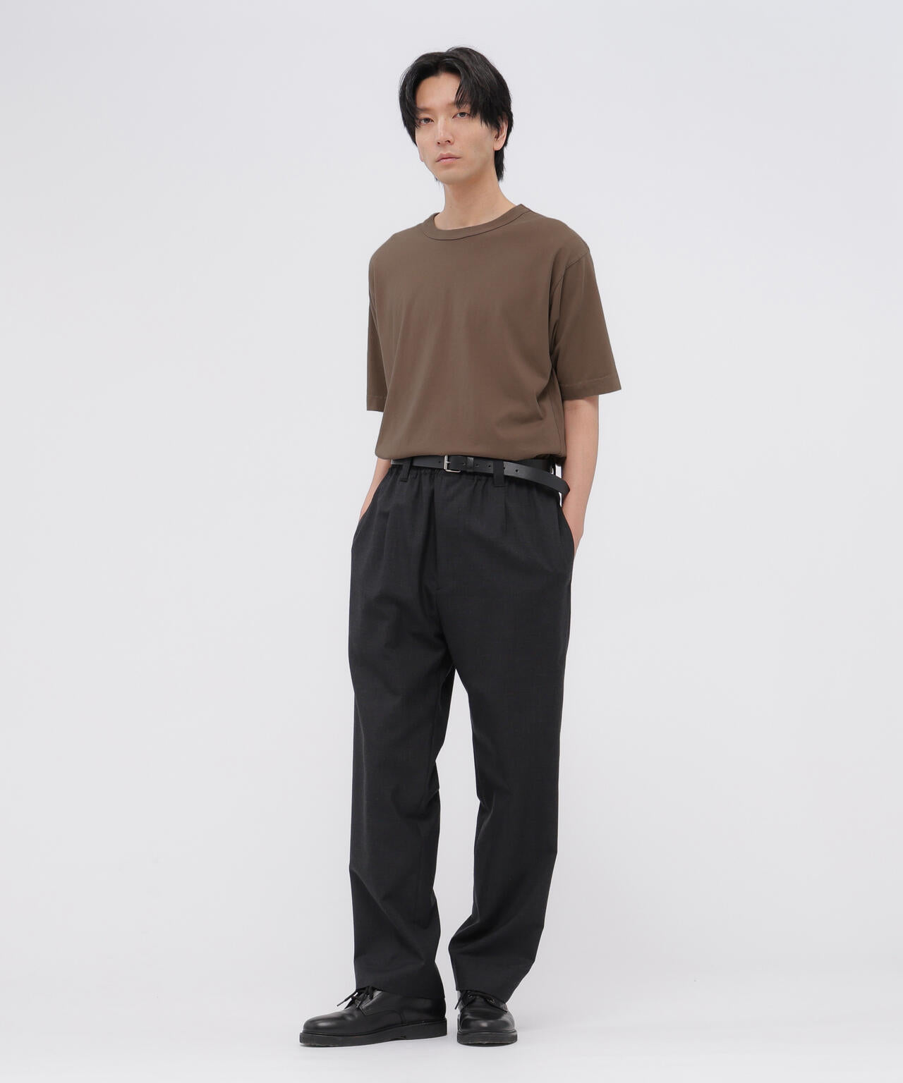 FADED ROUGH COTTON JERSEY TOP
